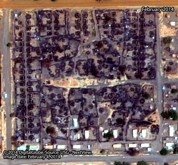 After: Neighborhood close to the center of Malakal town