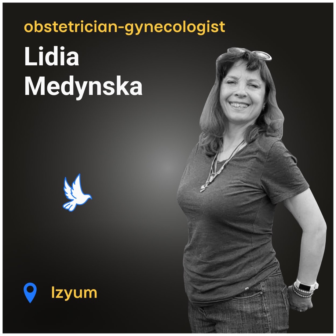 Advertisement for Lidia Medynska, obstetrician-gynecologist